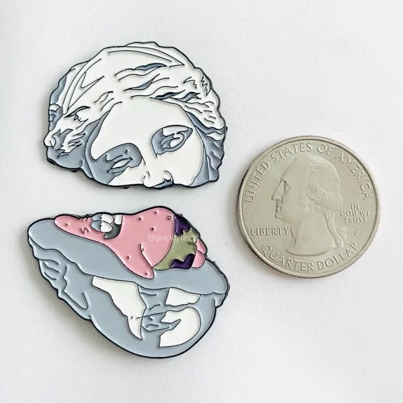 8/$40 Patrick Star Split Sculpture Enamel Pin Set - Picture 2 of 8